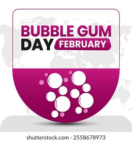 BUBBLEGUM DAY Vector Illustration for post background