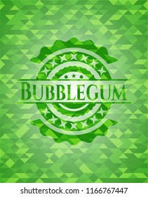Bubblegum green mosaic emblem