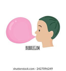 Bubblegum icon clipart avatar logotype isolated vector illustration