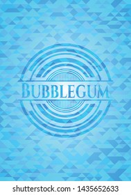 Bubblegum light blue mosaic emblem