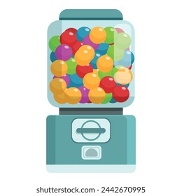 Bubblegum machine icon cartoon vector. Colorful equipment. Slot dispense