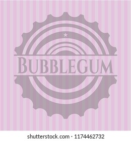 Bubblegum retro pink emblem