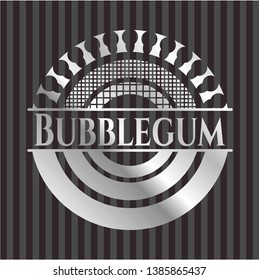 Bubblegum silver emblem. Vector Illustration. Mosaic.