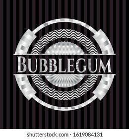 Bubblegum silvery badge. Vector Illustration. Mosaic.