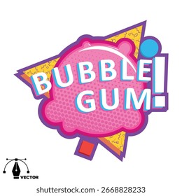 BubbleGum vector illustration isolated on white background