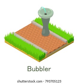 Bubbler icon. Isometric illustration of bubbler vector icon for web.
