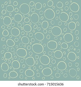  Bubbles Abstract Pattern. Vector Hand Drawn Background Color Circles. Vector illustration