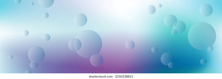 Bubbles, abstract web banner background with copy space