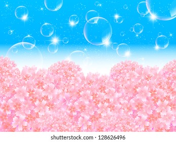 Bubbles background cherry