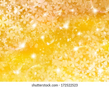 Bubbles background cherry tree