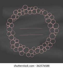 Bubbles background. 
a circular area for text