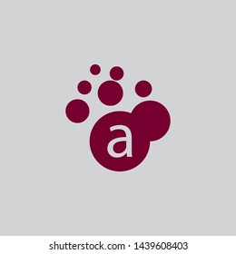 Bubbles background icon letter logo template Vector
