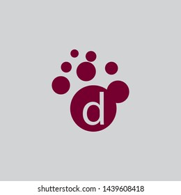 Bubbles background icon letter logo template Vector