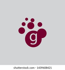 Bubbles background icon letter logo template Vector