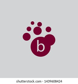 Bubbles background icon letter logo template Vector