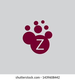 Bubbles background icon letter logo template Vector