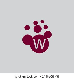 Bubbles background icon letter logo template Vector
