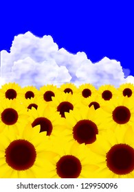 Bubbles background sky sunflower