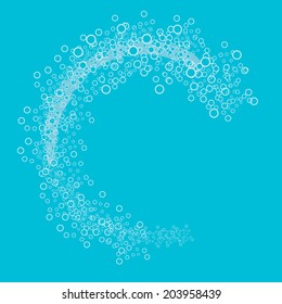 Bubbles background, vector illustration