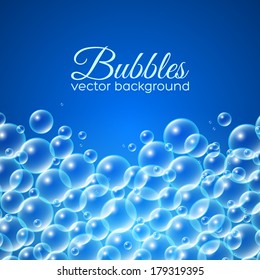 Bubbles background. Vector illustration for your design