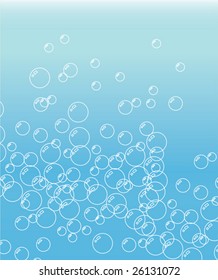 Bubbles with a blue gradient