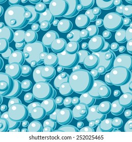 bubbles blue seamless pattern - vector illustration. eps 8