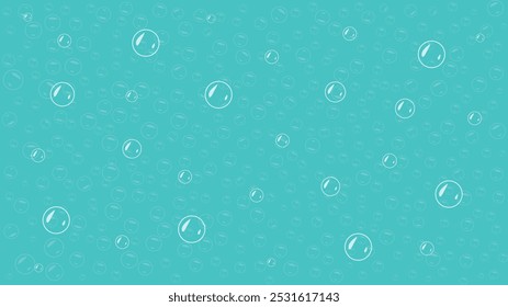 bubbles blue wallpaper flat illustration