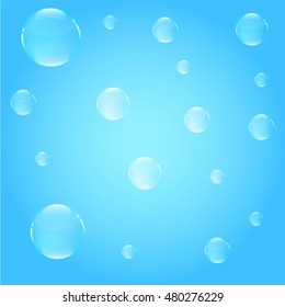 bubbles blue water background
