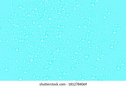 The bubbles in the blue water are floating up.