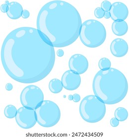 Bubbles cartoon illustration isolated on white background.