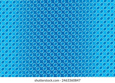 Bubbles or circle dots abstract background vector. Small circular particles molecules blue background