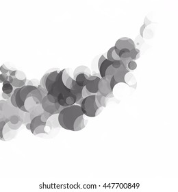 Bubbles Circle Dots Unique Black Bright Vector Background