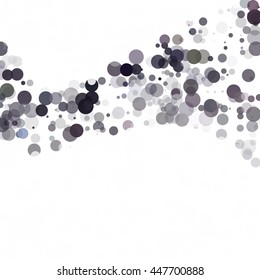 Bubbles Circle Dots Unique Black Bright Vector Background