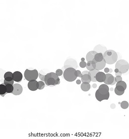 Bubbles Circle Dots Unique Black Bright Vector Background