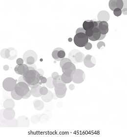 Bubbles Circle Dots Unique Black Bright Vector Background