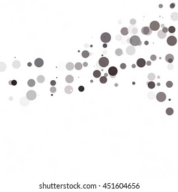 Bubbles Circle Dots Unique Black Bright Vector Background