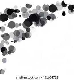 Bubbles Circle Dots Unique Black Bright Vector Background