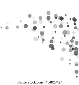 Bubbles Circle Dots Unique Black Bright Vector Background