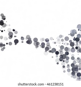 Bubbles Circle Dots Unique Black Bright Vector Background