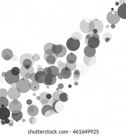 Bubbles Circle Dots Unique Black Bright Vector Background