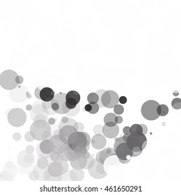 Bubbles Circle Dots Unique Black Bright Vector Background