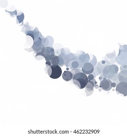 Bubbles Circle Dots Unique Black Bright Vector Background
