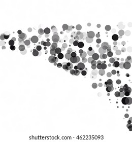 Bubbles Circle Dots Unique Black Bright Vector Background