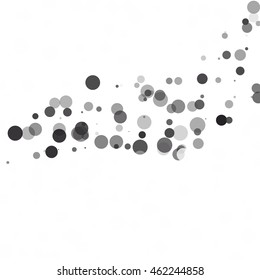 Bubbles Circle Dots Unique Black Bright Vector Background