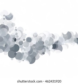 Bubbles Circle Dots Unique Black Bright Vector Background