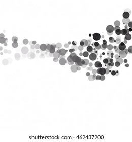 Bubbles Circle Dots Unique Black Bright Vector Background