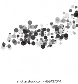 Bubbles Circle Dots Unique Black Bright Vector Background