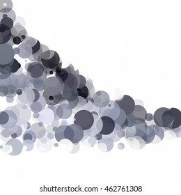 Bubbles Circle Dots Unique Black Bright Vector Background