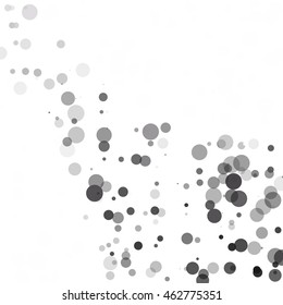 Bubbles Circle Dots Unique Black Bright Vector Background