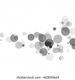 Bubbles Circle Dots Unique Black Bright Vector Background